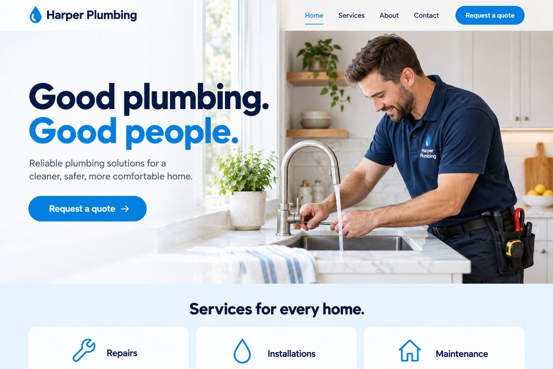 Harper Plumbing sample website