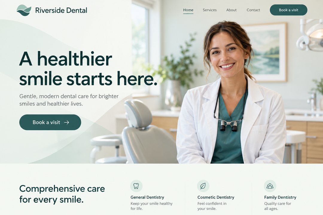 Riverside Dental sample website