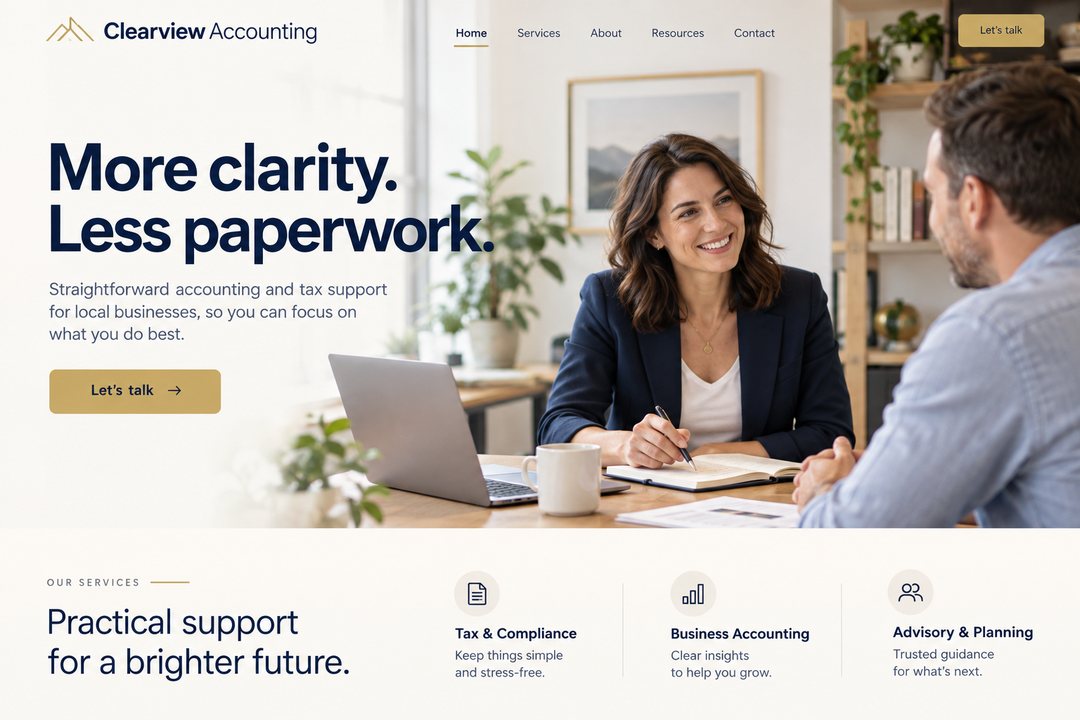 Clearview Accounting sample website